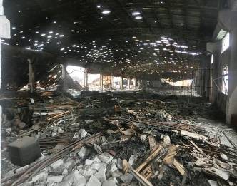 火災后房屋現場 火災后房屋現場